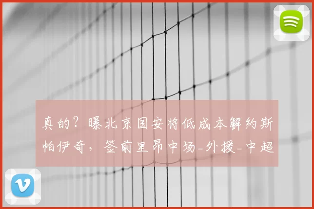 真的?曝北京国安将低成本解约斯帕伊奇,签前里昂中场_外援_中超_凯塔